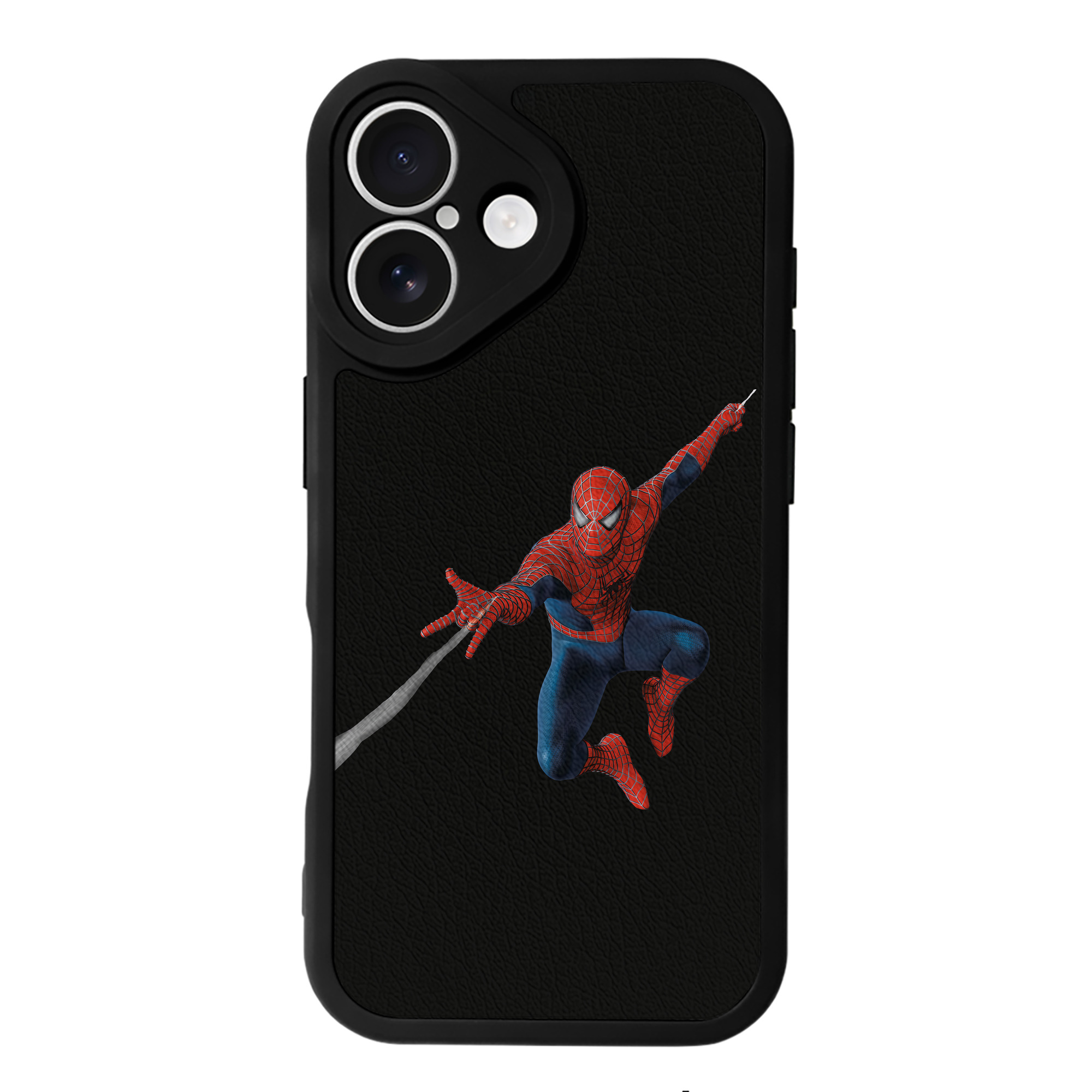 Spider Man スパイダーマン 【iPhone 16シリーズ対応】シリコンスマホケース（レザー調） 材質：シリコン